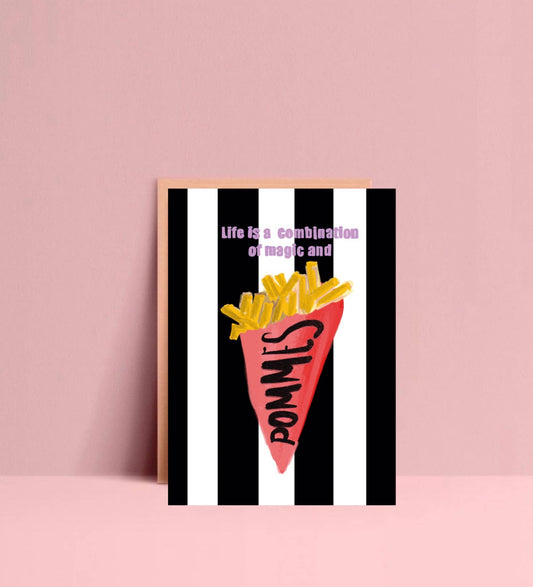 Postkarte Pommes are magic - Ute Arnold