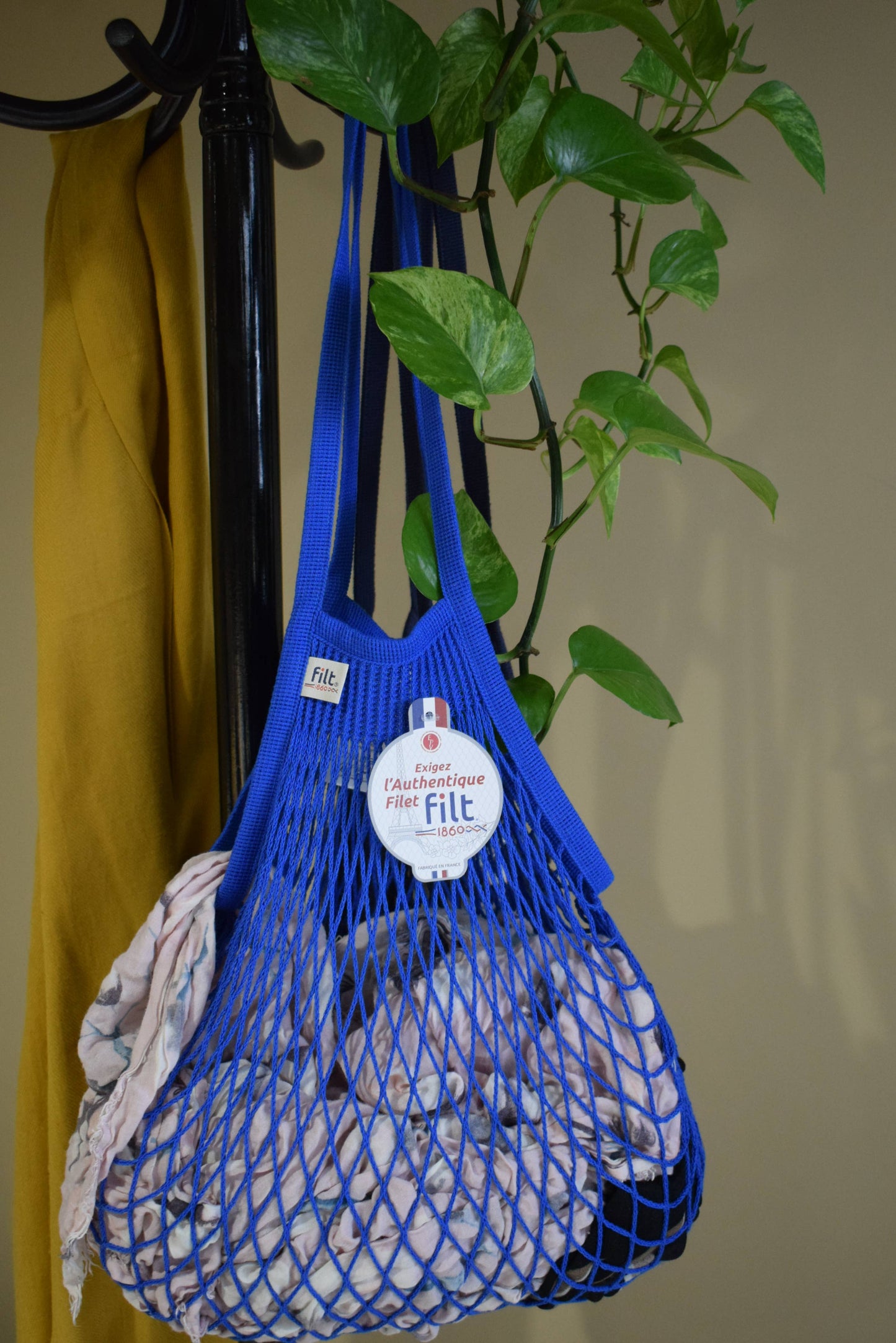Filt1860 - Blaues Einkaufsnetz Matisse mit großen Griffen