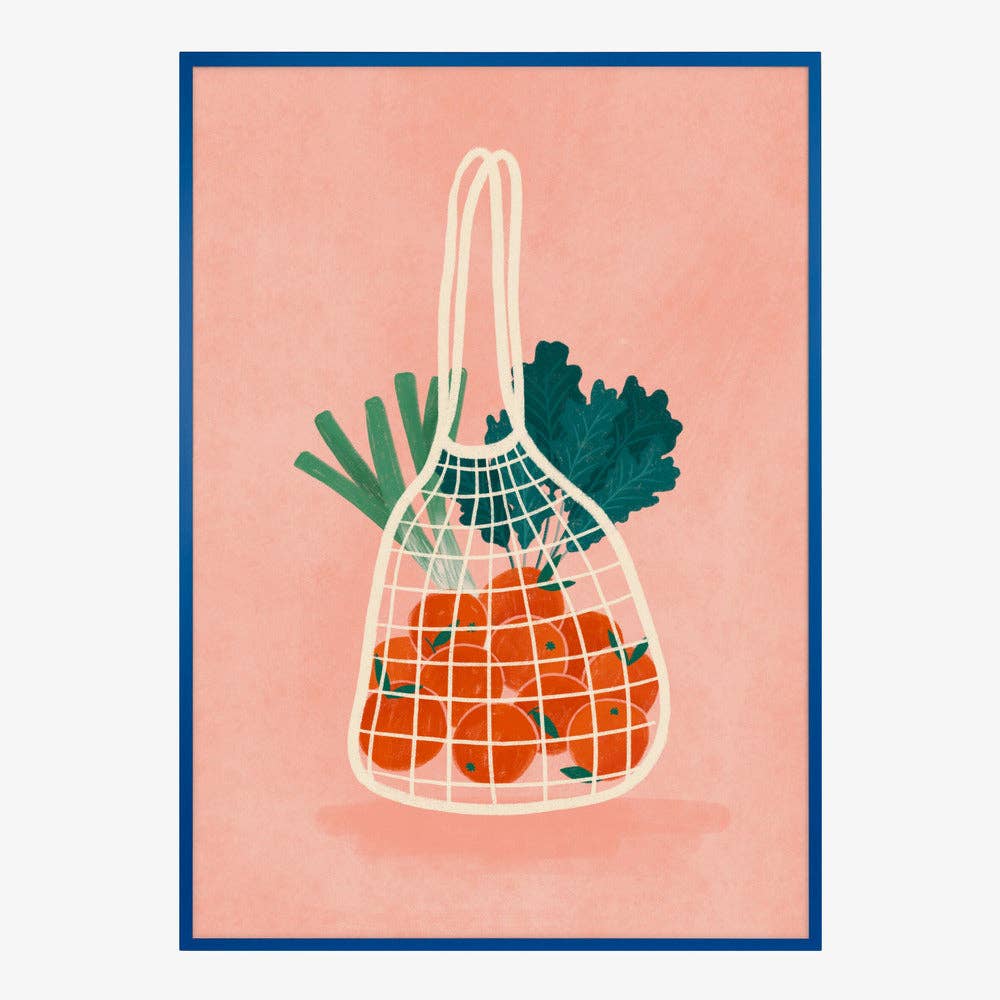 Pictufy Wholesale - Orangen im Netzbeutel Kunstdruck - Malerische Küche