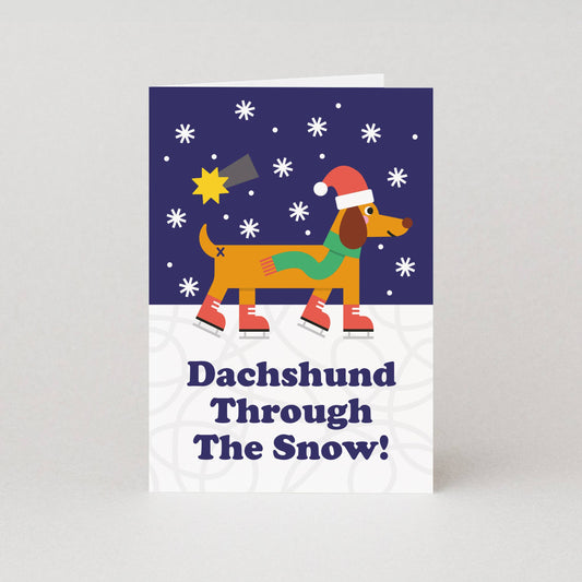 Klappkarte Weihnachtskarten mit Dackel - Studio Boketto