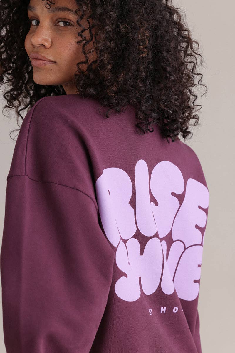 Hey Honey - Sweatshirt Rise and Shine Italian Plum