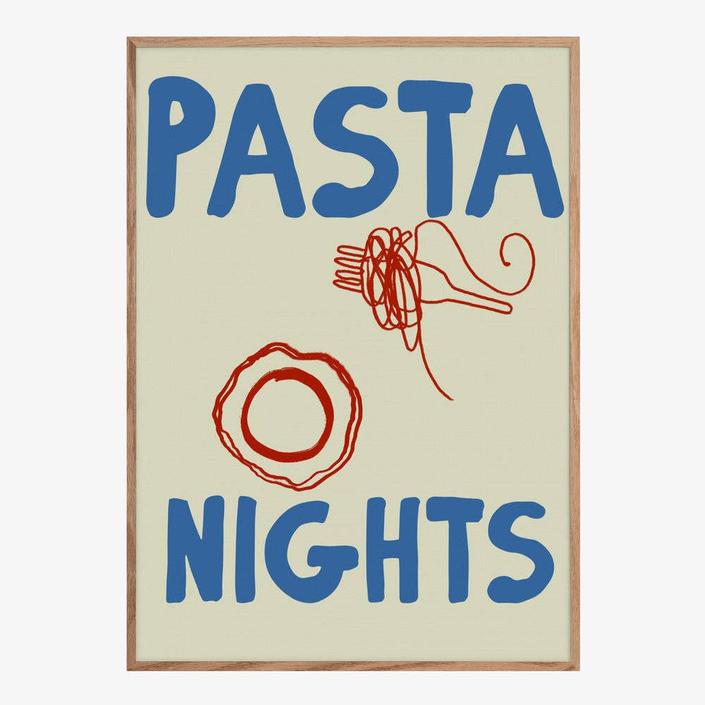 Pictufy Wholesale - Pasta Nights Kunstdruck – grafisches Küchenposter