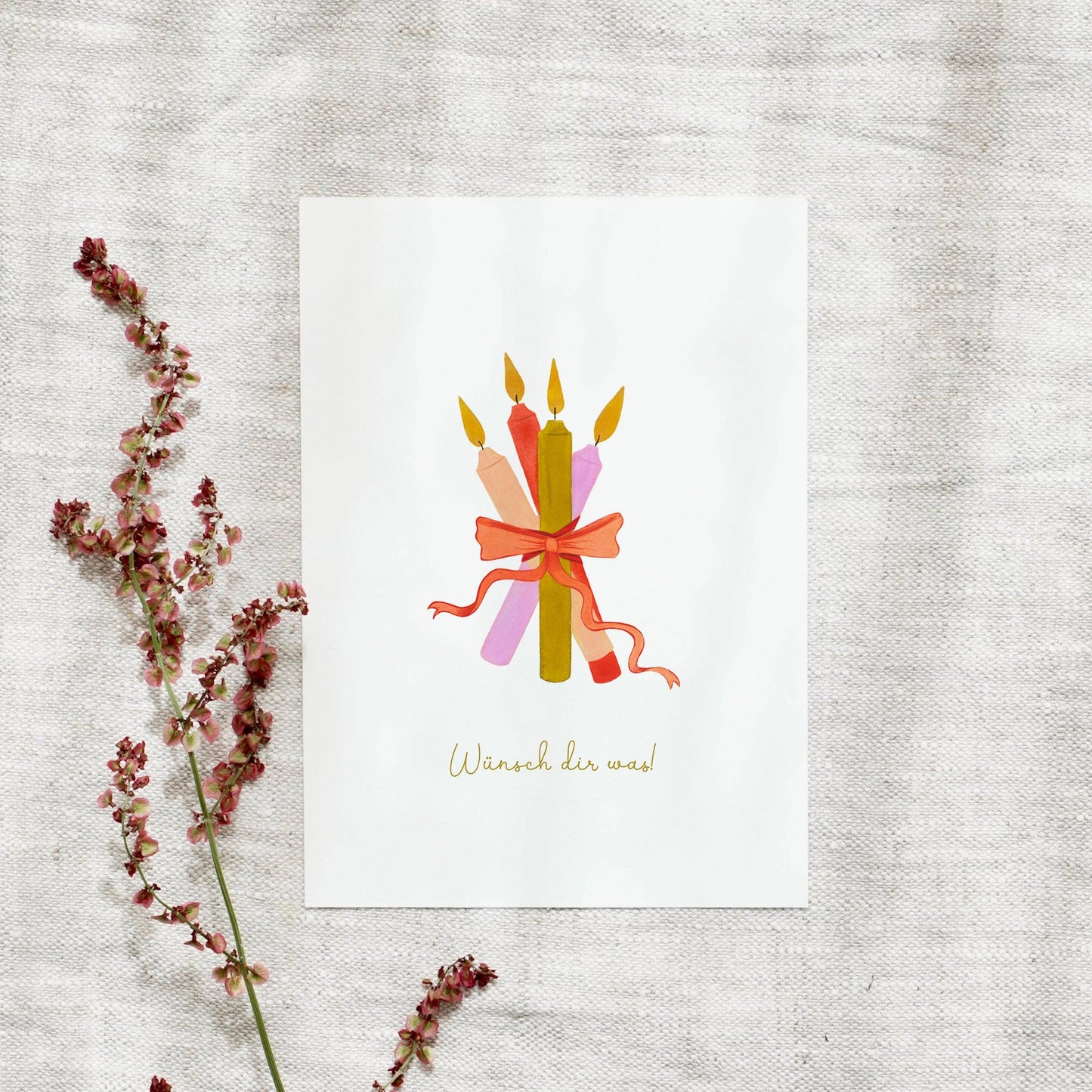 Postkarte · Geburtstagskerzen von von Leo La Douce