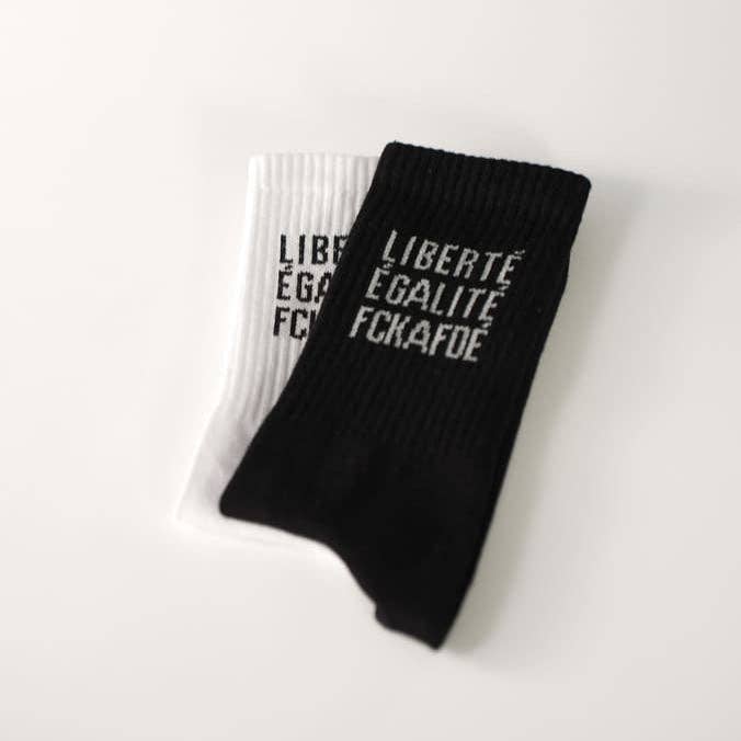 arrel - responsible apparel - FCKAFDÉ Statement Socken - black
