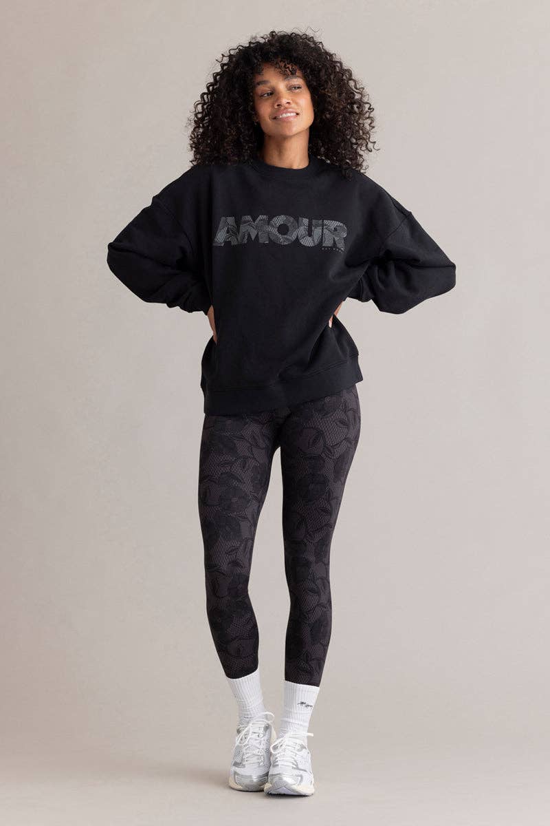 Hey Honey - Sweatshirt Amour Black