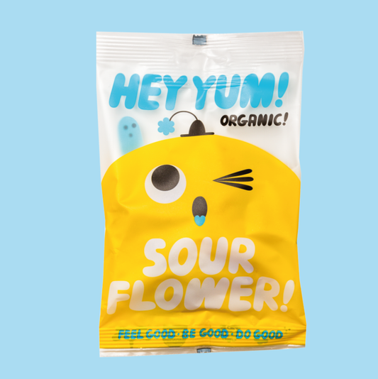 HEY YUM! - HEY YUM! Sour Flower – Bio-saure Fruchtgummis, 100 g