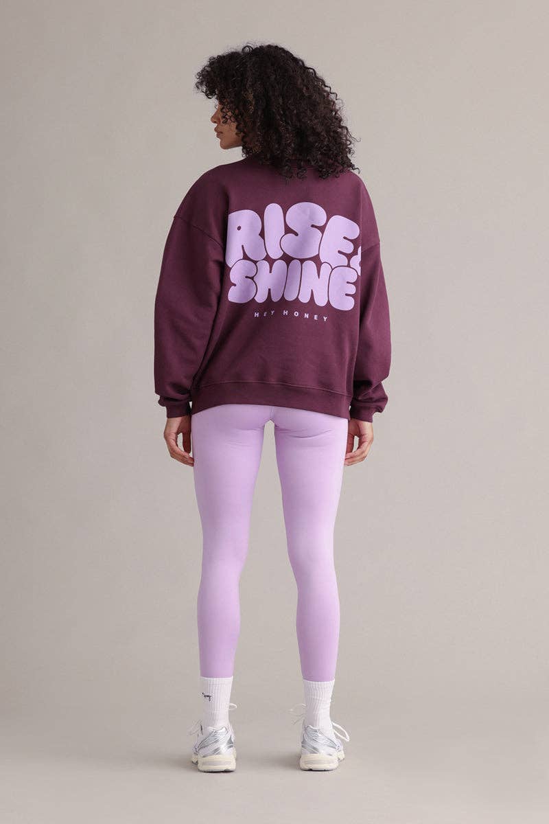 Hey Honey - Sweatshirt Rise and Shine Italian Plum