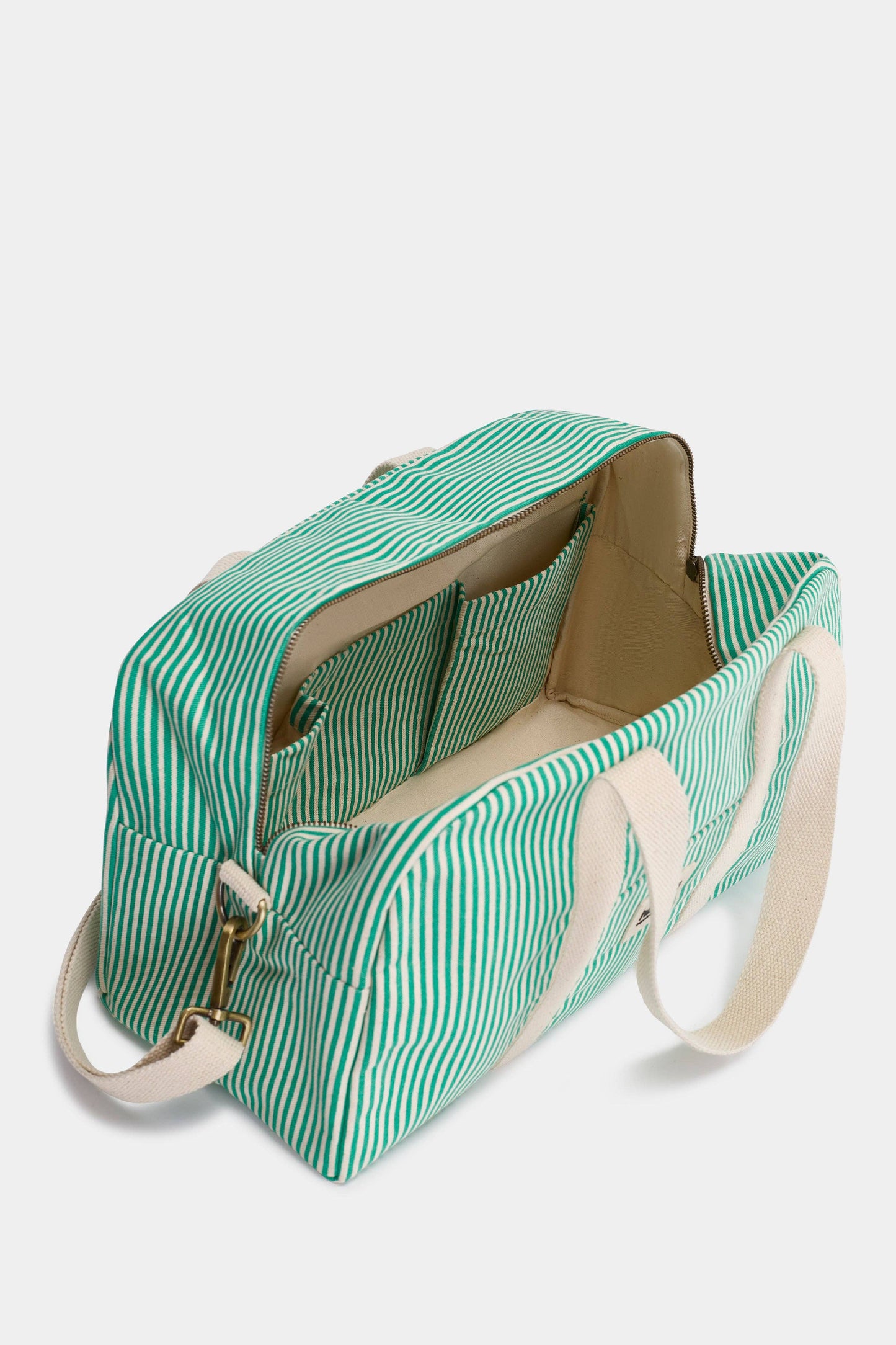 Hindbag - Weekender-Tasche Charlie, grüne Streifen