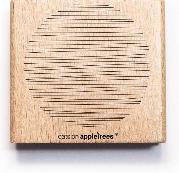 Grafikstempel Kreis 5 - linear groß - cats on appletrees