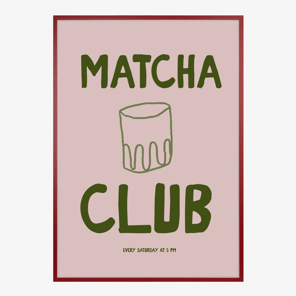 Pictufy Wholesale - Matcha Club Kunstdruck – Poster mit grafischer Typografie