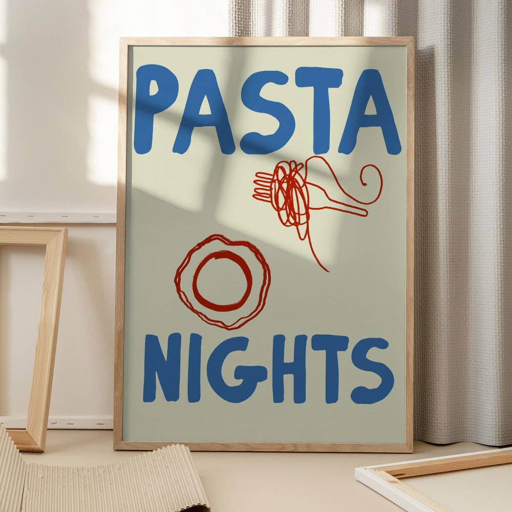 Pictufy Wholesale - Pasta Nights Kunstdruck – grafisches Küchenposter