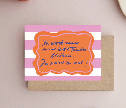 Postkarte Beste Freundin - Ute Arnold