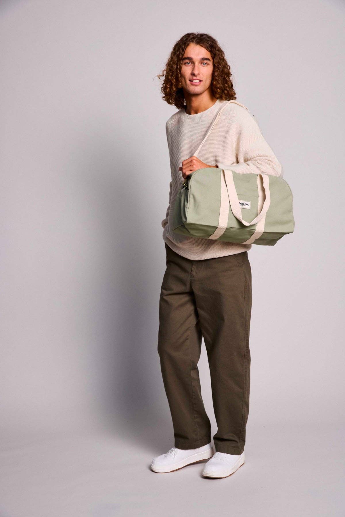 Hindbag - Charlie Bowlingtasche Grün Tonerde
