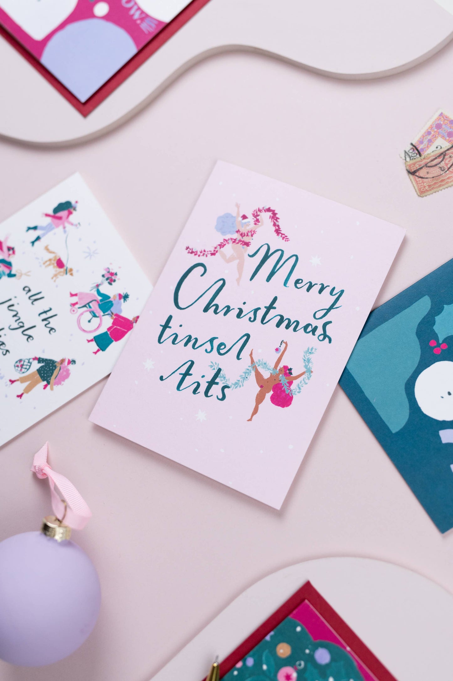 Jingle Weihnachtskarte für Damen | Weihnachtskarten | Weihnachtskarten Sister Paper