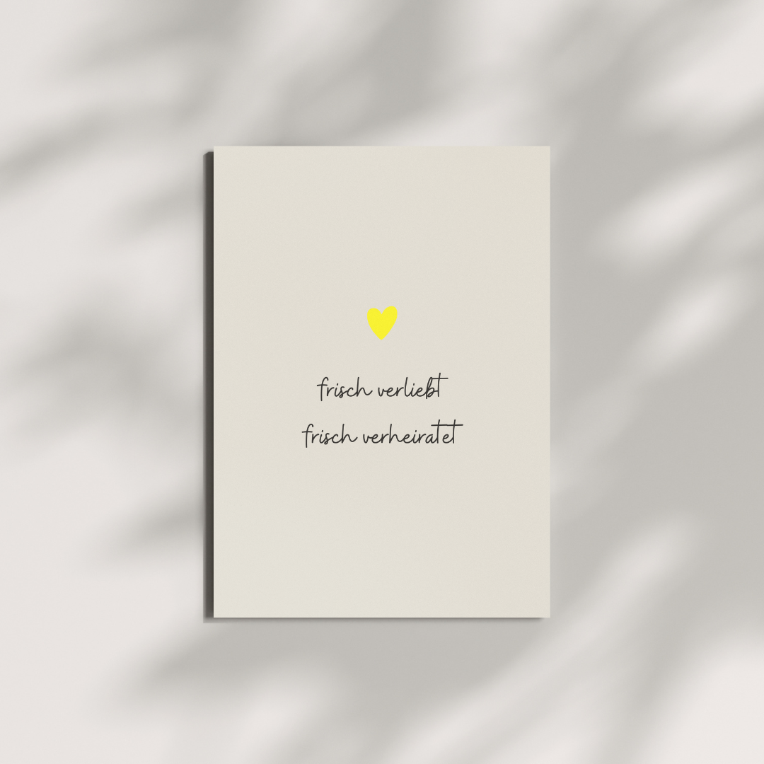 Postkarte - frisch verliebt frisch verheiratet Herr&Frau Hempel