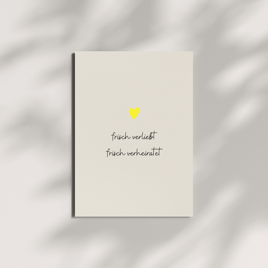 Postkarte - frisch verliebt frisch verheiratet Herr&Frau Hempel
