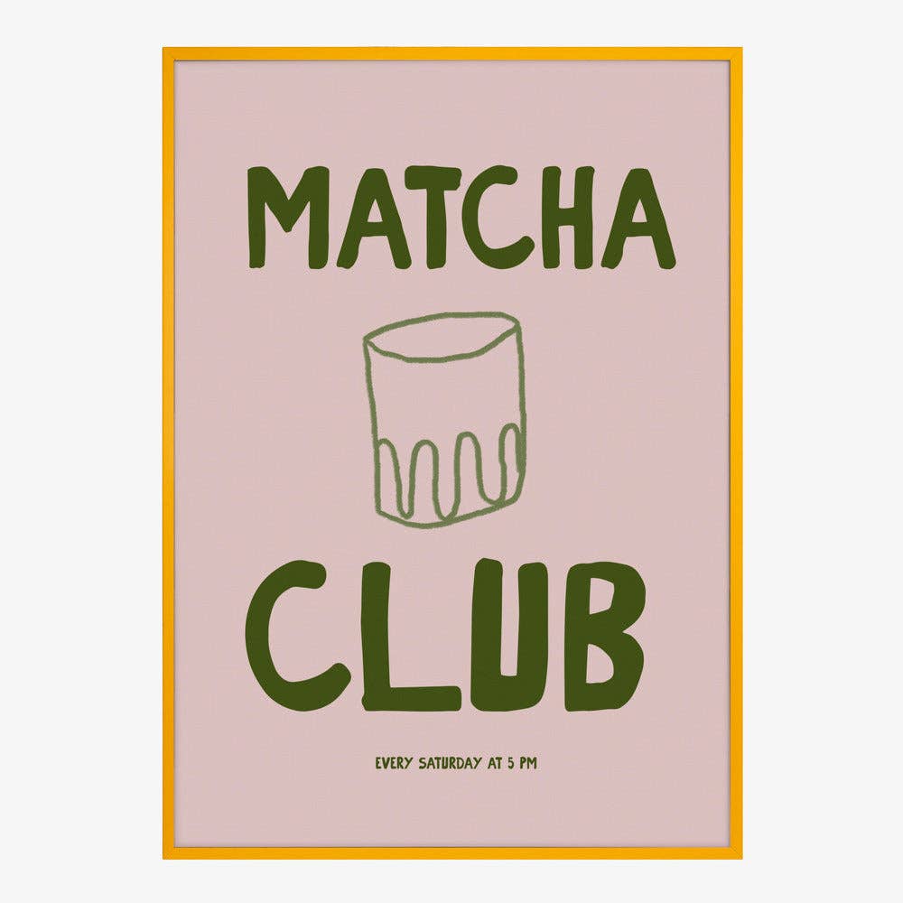Pictufy Wholesale - Matcha Club Kunstdruck – Poster mit grafischer Typografie