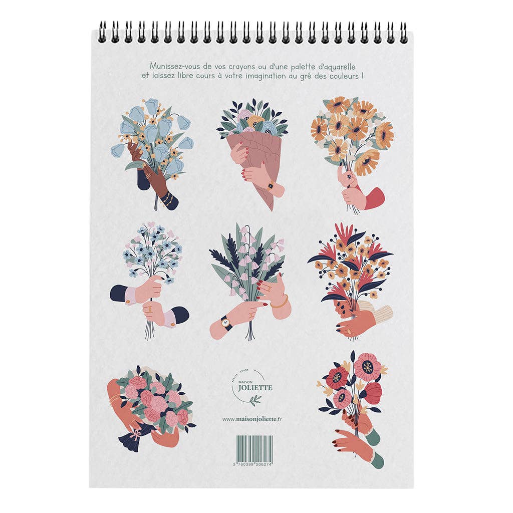 Maison Joliette - Malbuch A4 - Blumenbouquets