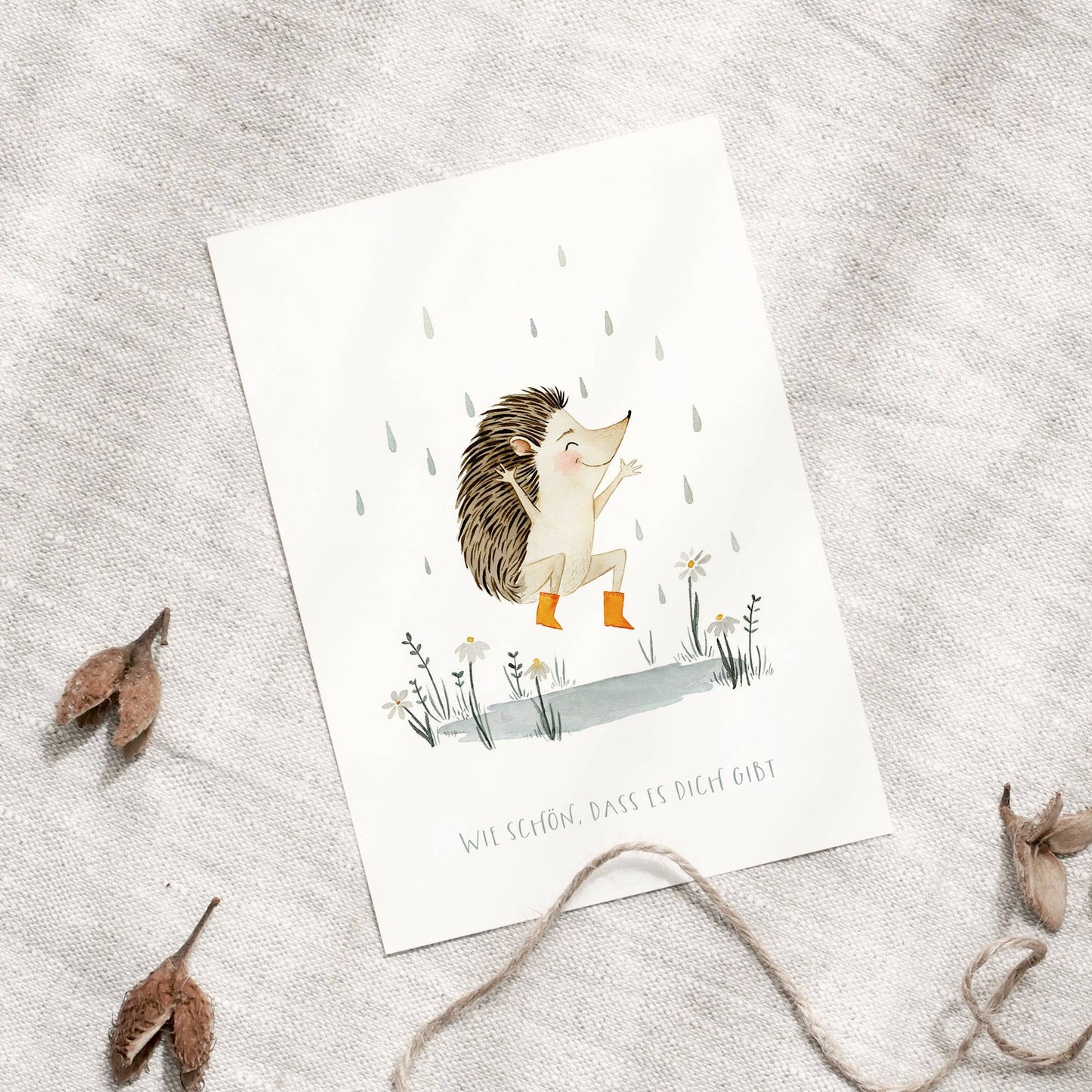 Postkarte - Happy Igel Leo La Douce