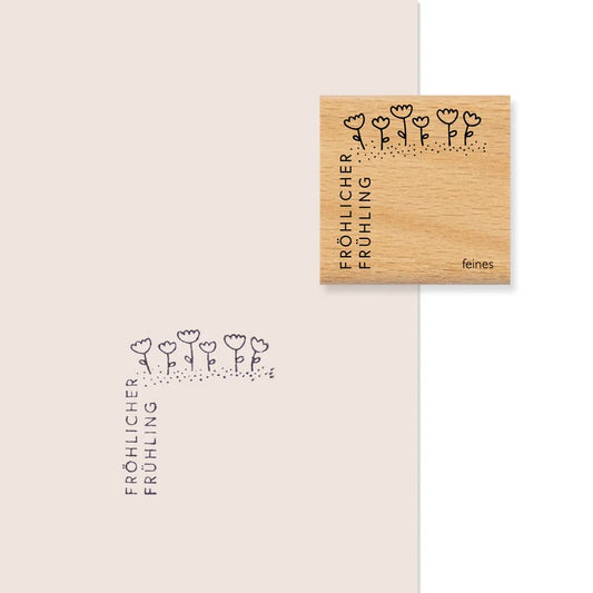 feines Stempel Fröhlicher Frühling