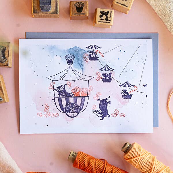 cats on appletrees - Ministempel Popcorntüte