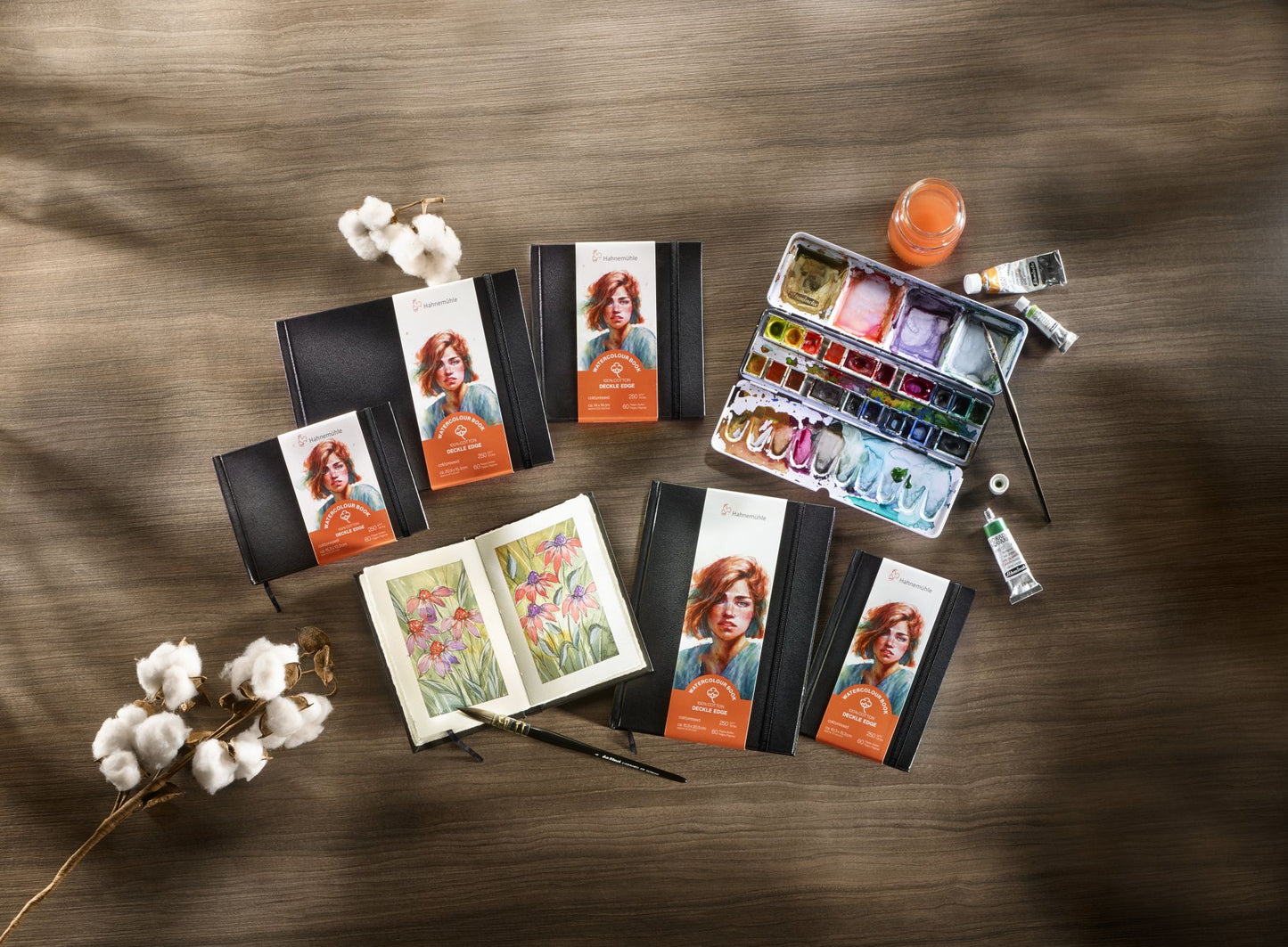 Watercolor Book Deckle Edge 100% Cotton - Hahnemühle verschiedene Größen